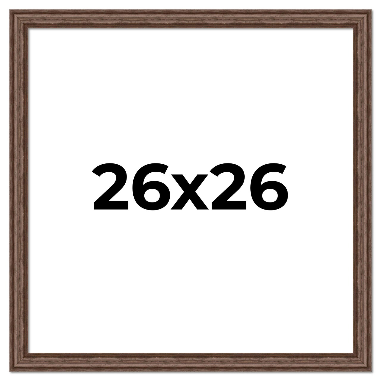 26x26 Wide Barnwood Picture Frame with UV-Resistant Acrylic & Acid Free Backing, Available in 6 Paint Finishes - Grey, Brown, White, and Black